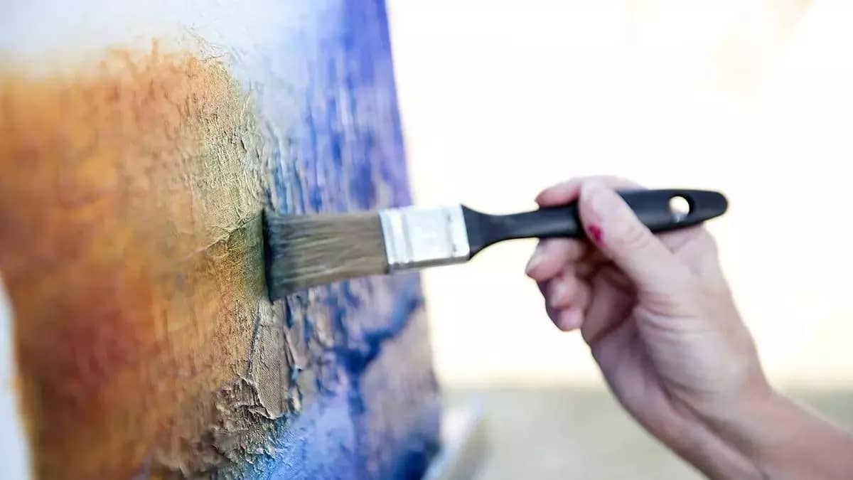 Image of Laura Harris Painting on a canvas